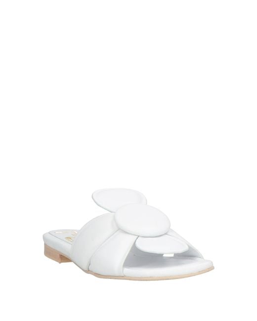 Ras White Sandals Leather