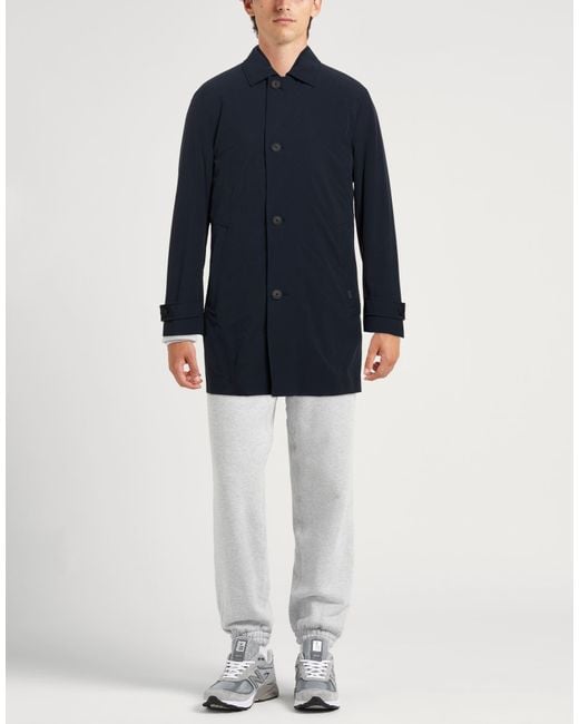 Boss Blue Overcoat & Trench Coat Polyamide, Elastane, Recycled Polyester for men