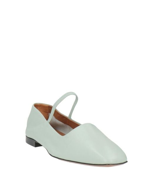 Atp Atelier White Ballet Flats Leather