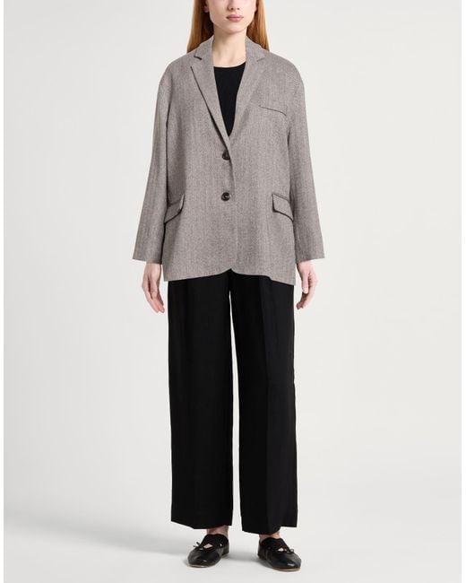 Motel Gray Blazer Polyester, Viscose, Elastane