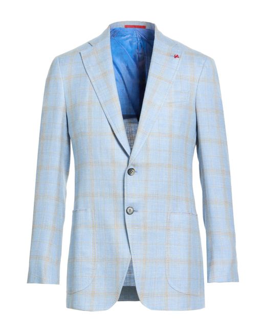 Isaia Blue Blazers for men