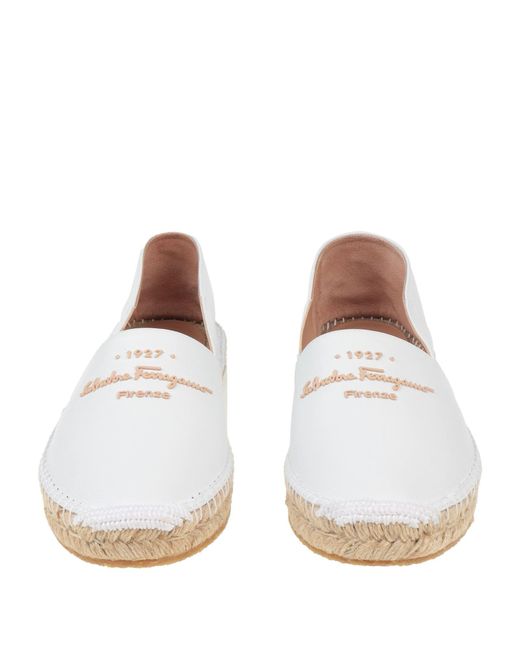 Ferragamo White Espadrilles