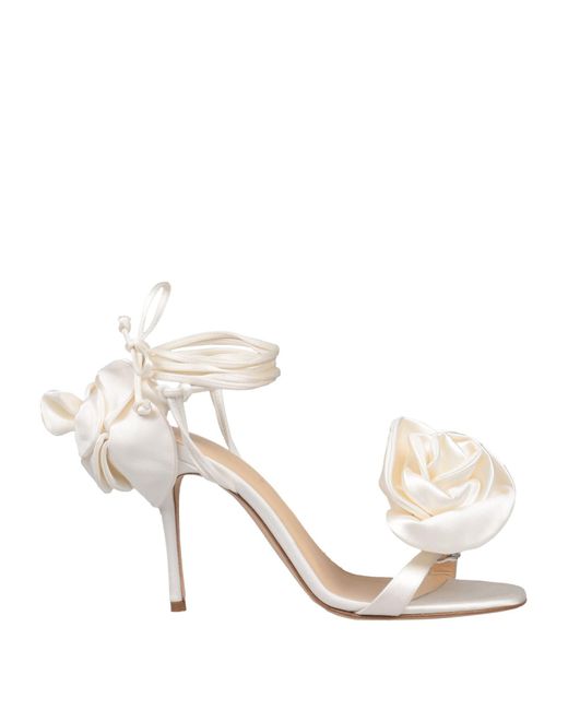 Magda Butrym White Sandals Textile Fibers