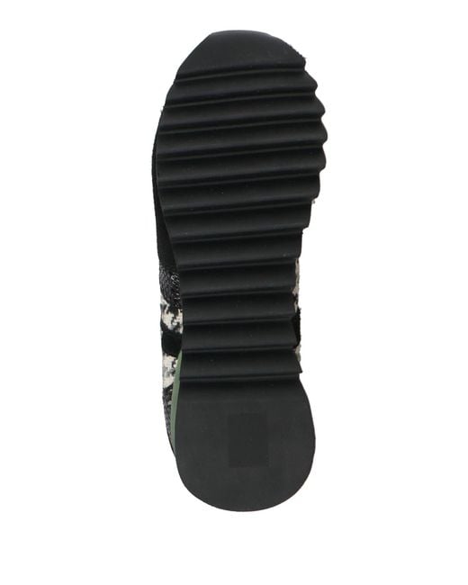 Apepazza Black Sneakers Leather, Textile Fibers