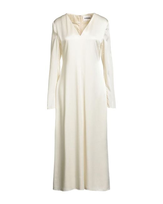 Jil Sander White Midi Dress