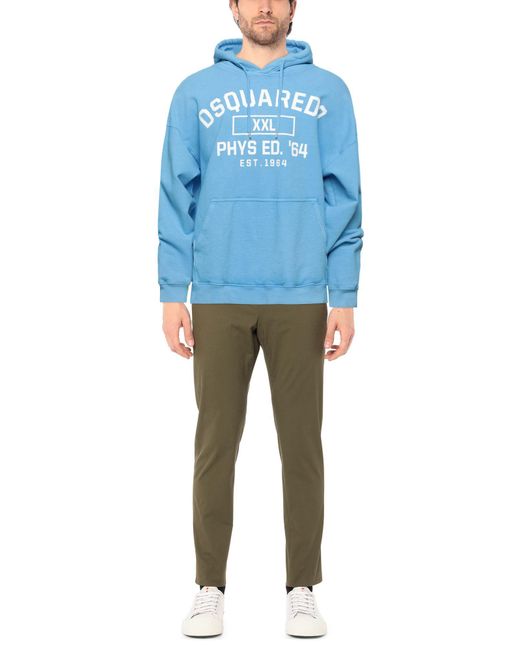 DSquared² Blue Sweatshirt Cotton, Elastane for men