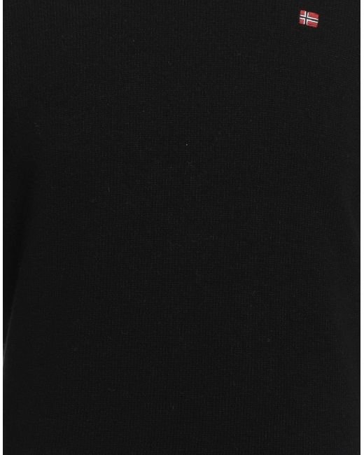 Napapijri Black Sweater Wool, Polyamide for men