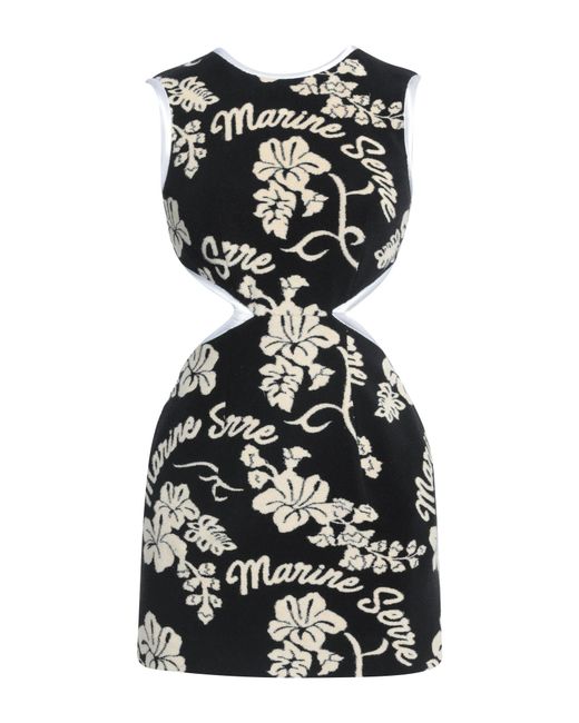 MARINE SERRE Black Mini Dress