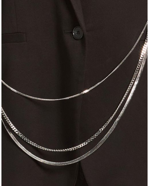 Dondup Black Blazer Cotton, Viscose, Elastane
