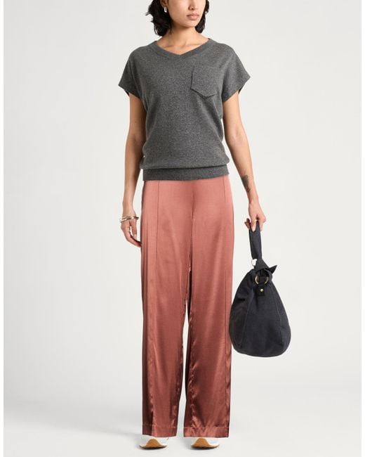 Roberto Collina Red Pants Silk, Elastane