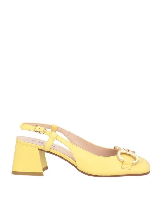 Status Yellow Pumps Leather