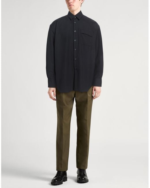 Lardini Blue Midnight Shirt Polyester, Wool for men