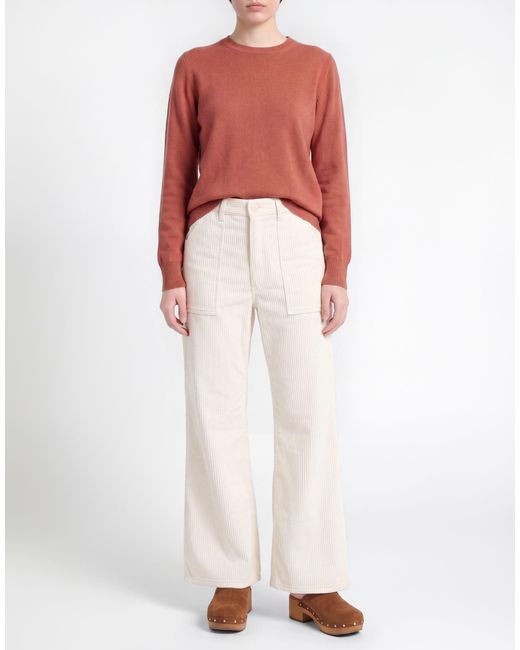 Dondup Natural Ivory Pants Cotton, Elastane
