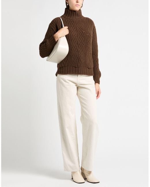 Aragona Brown Turtleneck