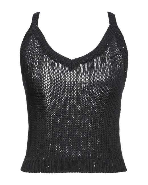 Peserico Black Top Cotton, Polyester