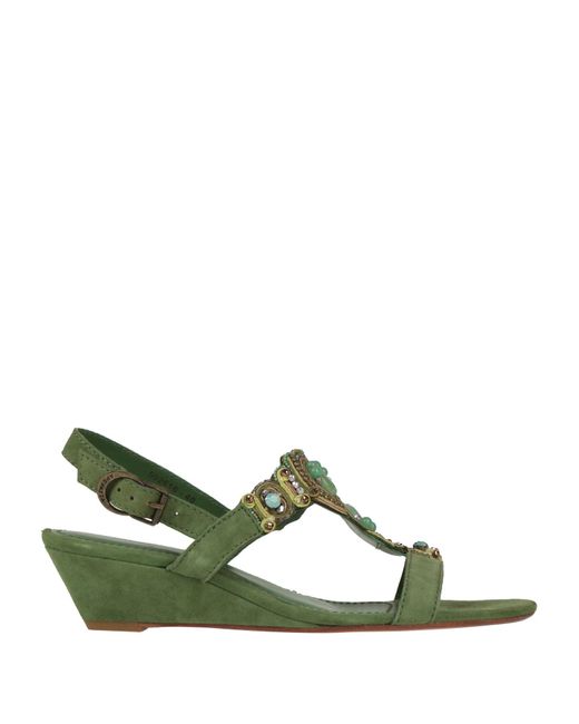 Apepazza Green Sandals Leather