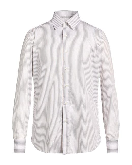Luigi Borrelli Napoli White Shirt Cotton for men