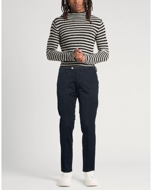 Michael Coal Blue Pants Cotton, Elastane for men