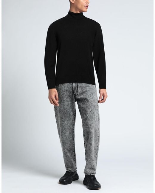Alpha Studio Black Turtleneck for men