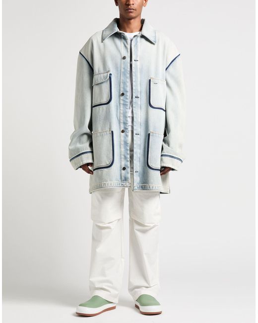 Maison Margiela Gray Denim Outerwear Cotton, Polyester for men