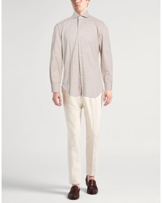 Barba Napoli Pink Sand Shirt Cotton for men
