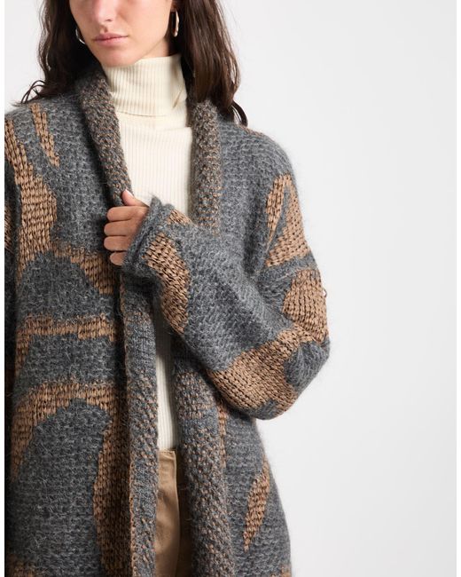 Alpha Studio Gray Cardigan Polyamide, Mohair Wool, Polyester