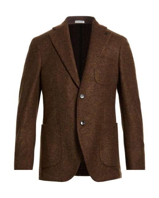 BRERAS Milano Brown Blazer Acrylic, Virgin Wool, Polyester for men