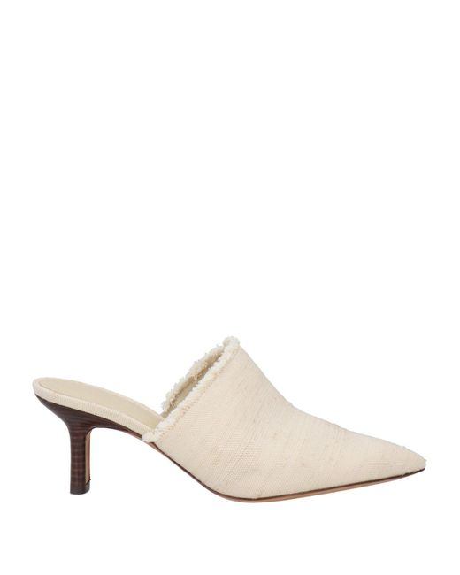 Vince White Mules & Clogs Textile Fibers