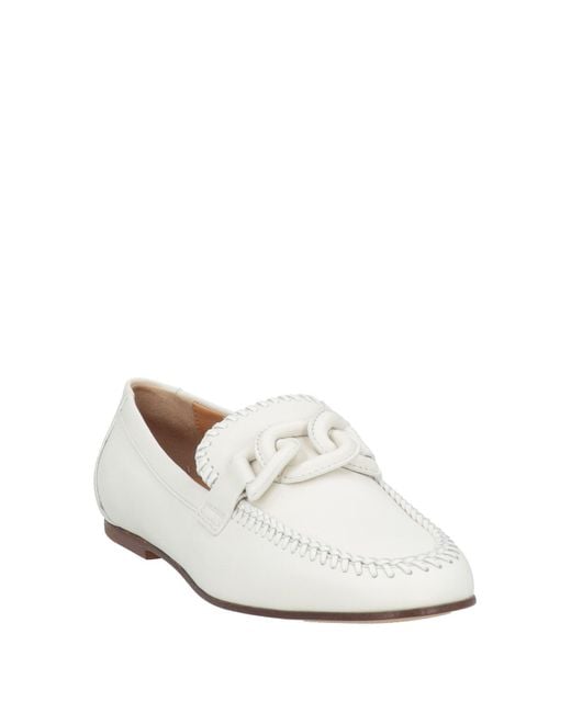 Tod's White Loafers Leather