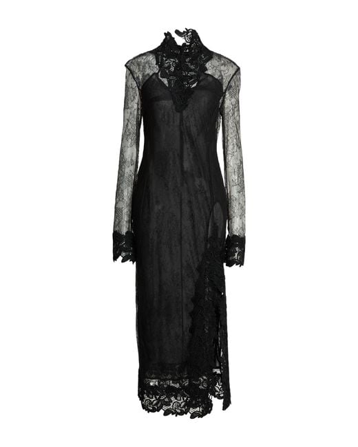 Blumarine Black Midi Dress Polyester