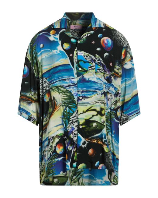 Martine Rose Blue Shirt Viscose for men