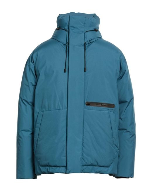 Herno Blue Laminar Puffer Polyester, Polyamide, Elastane for men