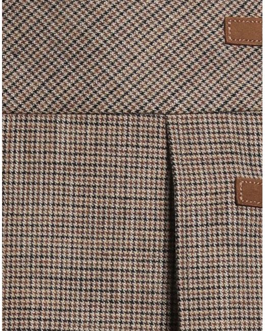 Sandro Brown Mini Skirt Viscose, Polyester, Elastane