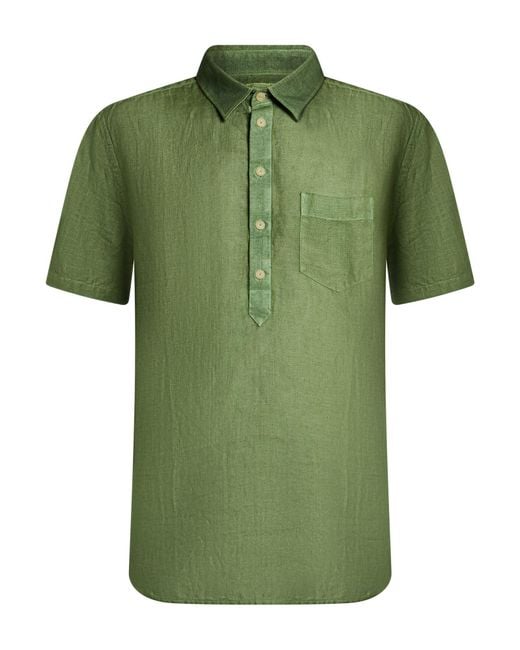 120% Lino Green Shirt for men