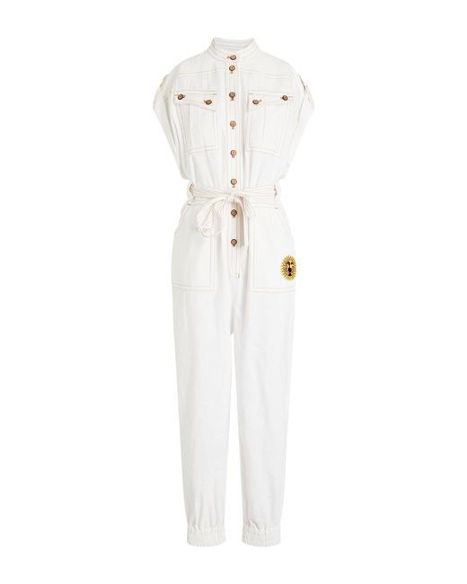Zimmermann White Jumpsuit Cotton