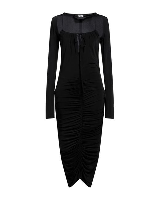 Versace Jeans Couture Black Midi Dress
