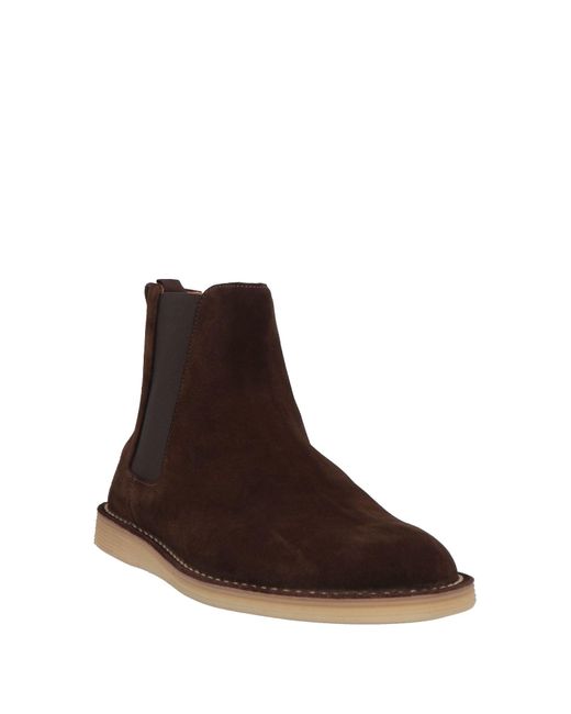 Dolce & Gabbana Brown Ankle Boots Calfskin for men