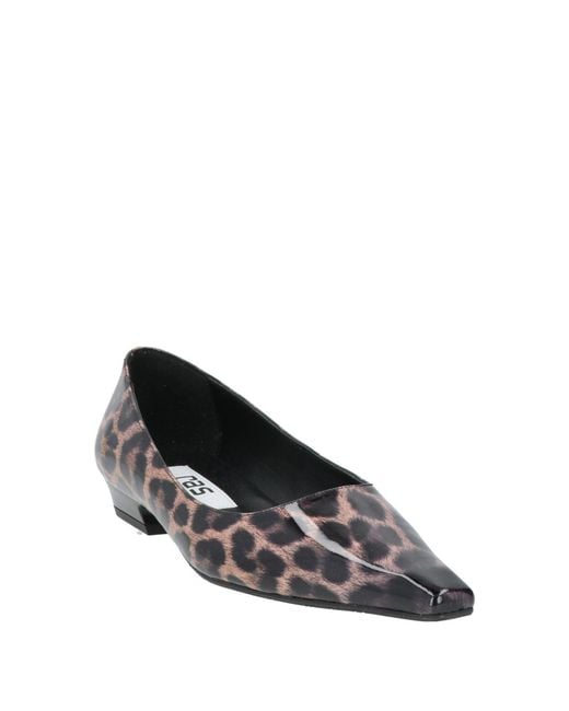 Ras Black Ballet Flats Leather