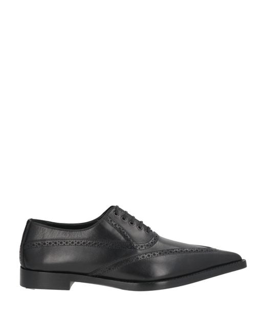 McQueen Gray Lace-Up Shoes Calfskin