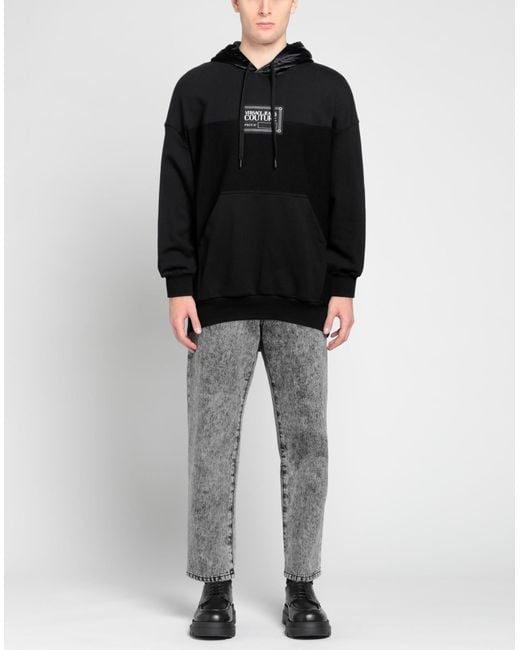 Versace Jeans Couture Black Sweatshirt Cotton for men