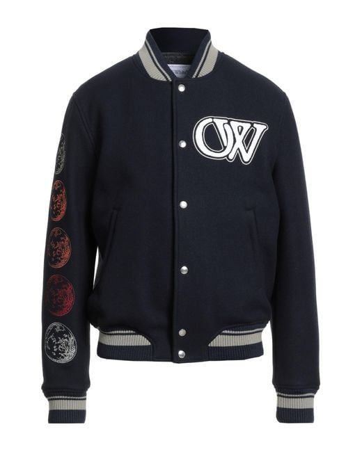 Off-White c/o Virgil Abloh Blue Midnight Jacket Virgin Wool, Polyamide for men
