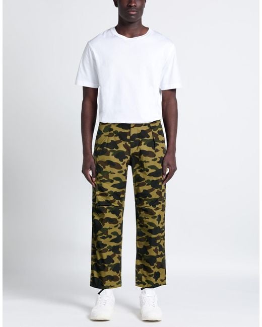 A Bathing Ape Green Pants for men
