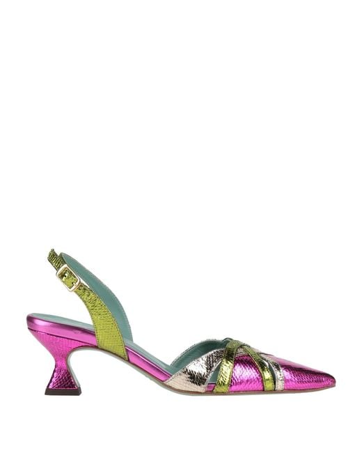 Paola D'arcano Pink Fuchsia Pumps Leather