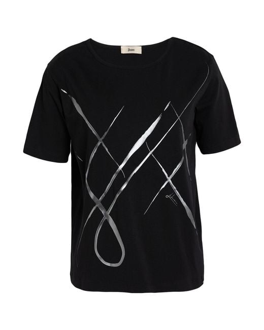 Herno Black T-Shirt Cotton, Elastane