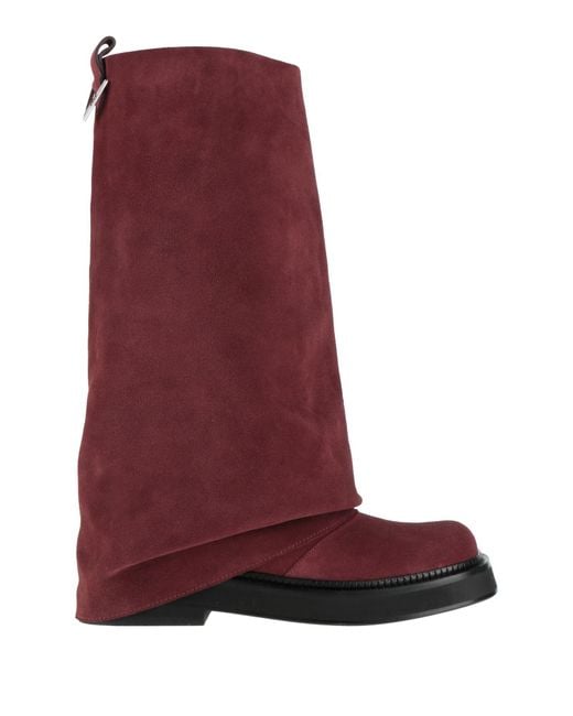 The Attico Red Boot Leather