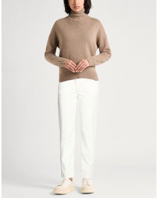 Eleventy White Pants Cotton, Modal, Elastane