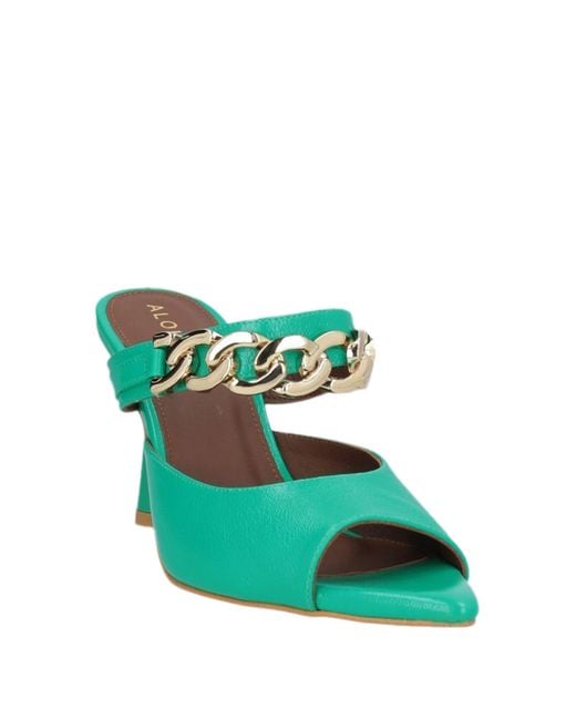 Alohas Green Sandals Leather