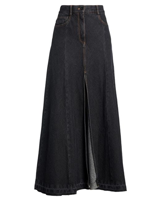 Forte_forte Blue Denim Skirt Cotton