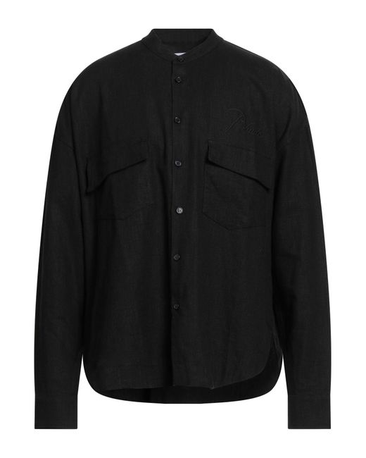 Rhude Black Shirt Linen for men