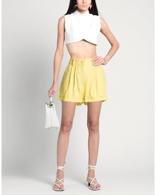 ACTUALEE Yellow Shorts & Bermuda Shorts